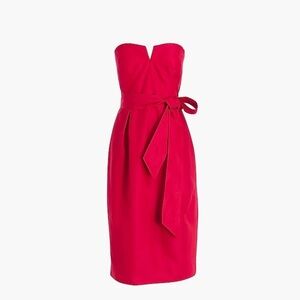 Tie Waist Strapless Dress | J Crew​